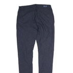 JACK WOLFSKIN Mens Cotton Blend Blue Regular Fit Tapered Trousers W30 L33