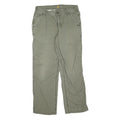 CARHARTT Womens Cotton Blend Green Regular Straight Trousers W34 L29 Workwear