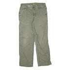 CARHARTT Womens Cotton Blend Green Regular Straight Trousers W34 L29 Workwear