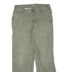 CARHARTT Womens Cotton Blend Green Regular Straight Trousers W34 L29 Workwear