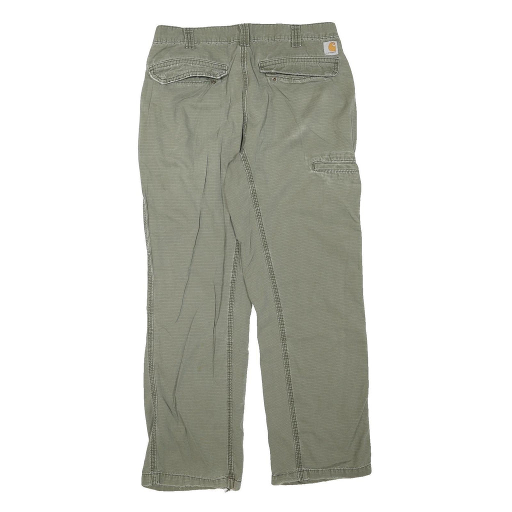 CARHARTT Womens Cotton Blend Green Regular Straight Trousers W34 L29 Workwear