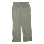 CARHARTT Womens Cotton Blend Green Regular Straight Trousers W34 L29 Workwear