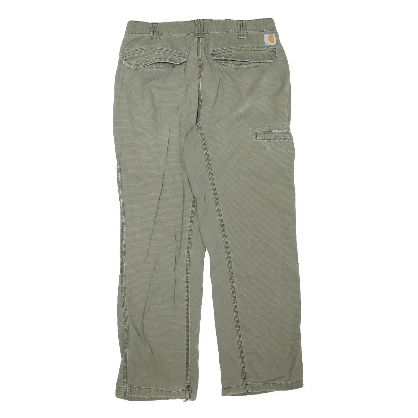 CARHARTT Womens Cotton Blend Green Regular Straight Trousers W34 L29 Workwear