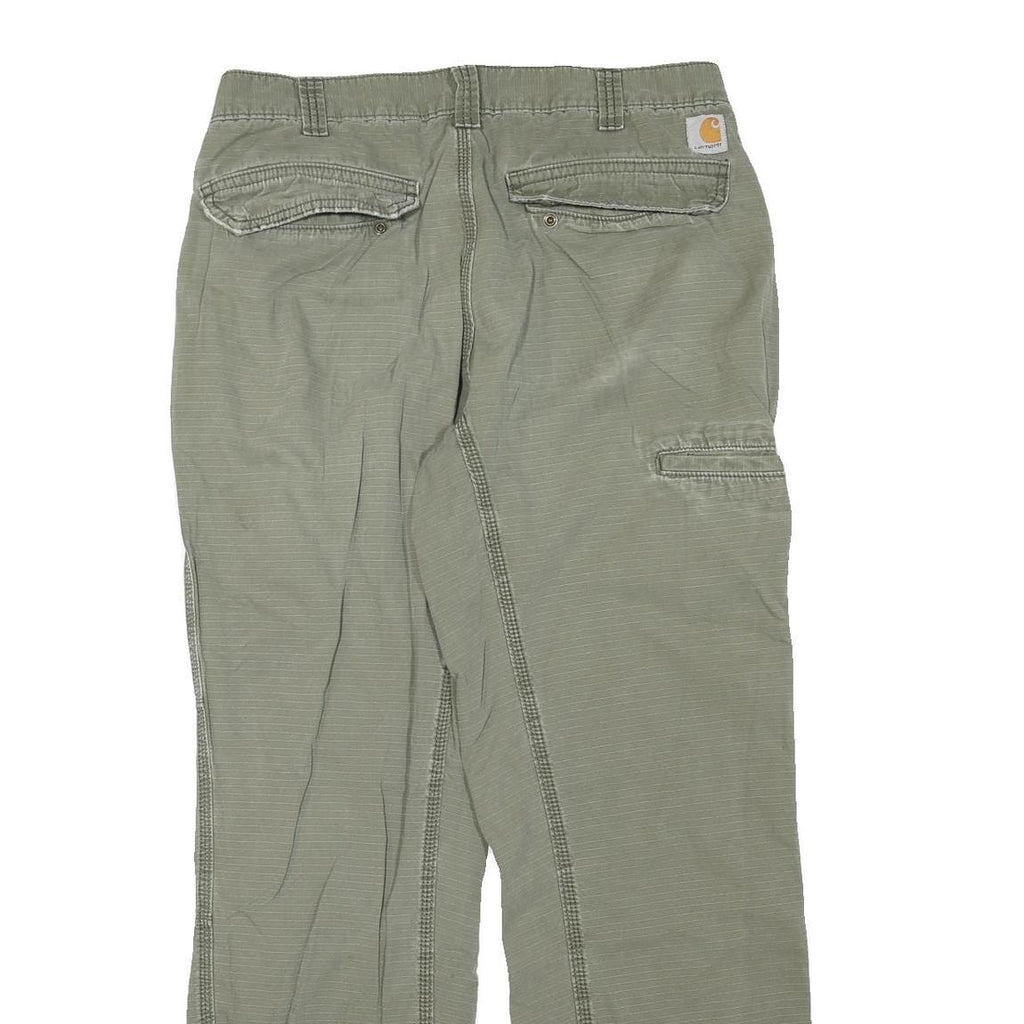 CARHARTT Womens Cotton Blend Green Regular Straight Trousers W34 L29 Workwear