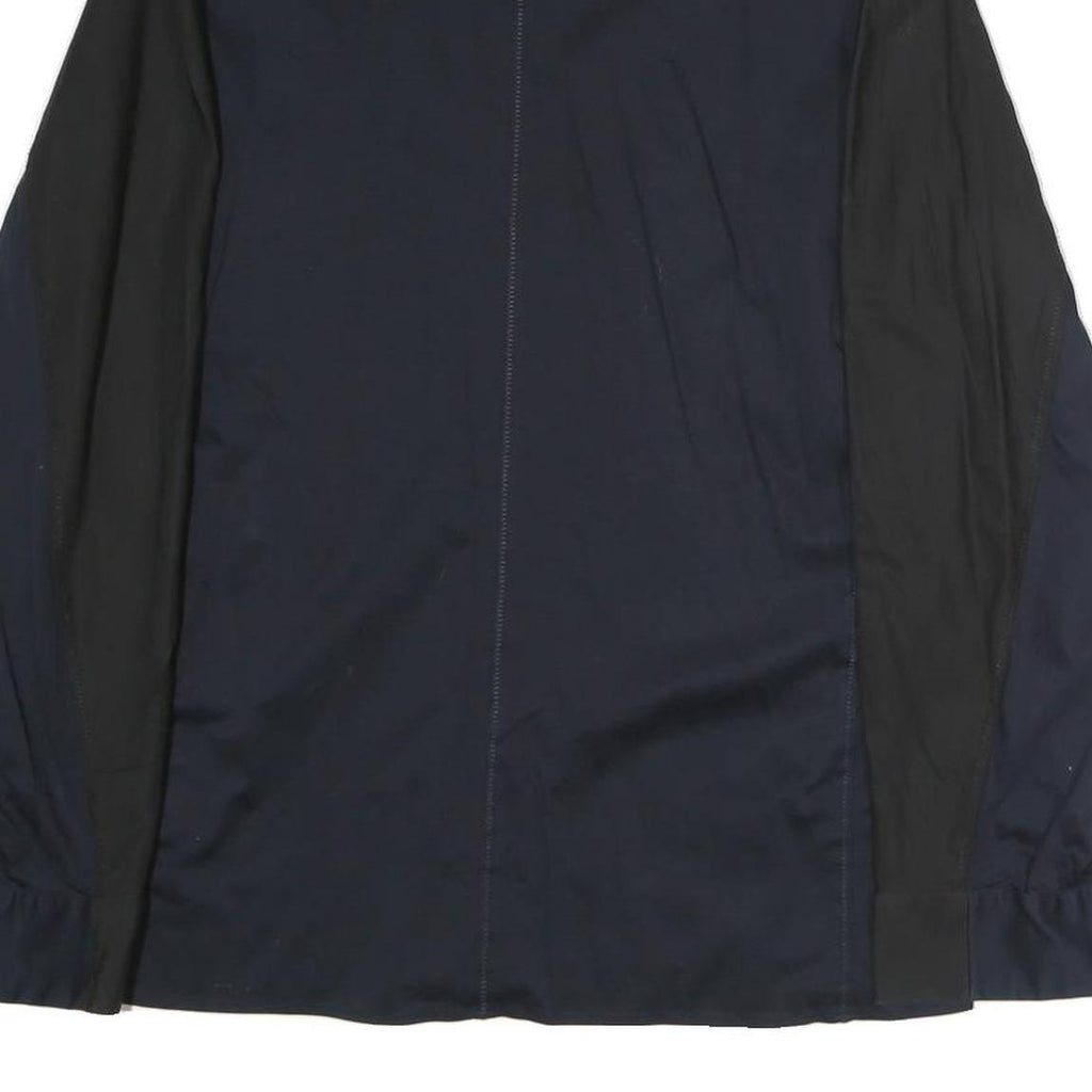 CALVIN KLEIN Mens Black & Navy Shirt M Cotton Long Sleeve Button Closure