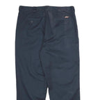 DICKIES Mens Polyester Blend Navy Blue Regular Straight Trousers W40 L30