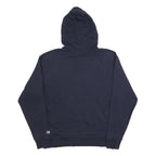 CHAMPION Mens Navy Blue Pullover Hoodie L Cotton Blend Casual Sportswear