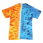 DISNEY PARKS Mens Blue & Orange Graphic T-Shirt M Short Sleeve Crew Neck