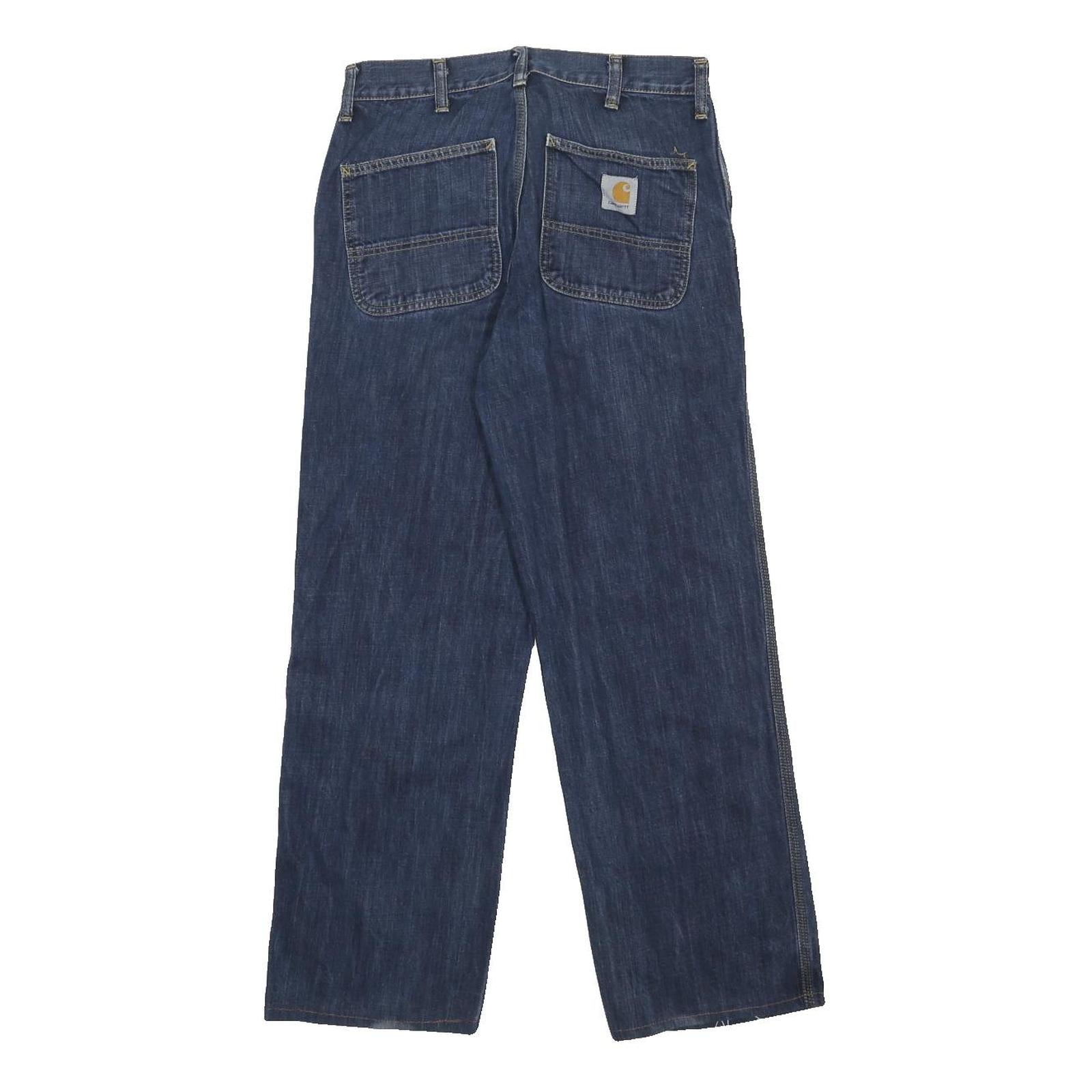 CARHARTT Mens Jeans Blue Loose Straight Denim Medium W28 L28 Workwear Casual