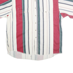 WRANGLER Mens White Red Green Striped Shirt XL Button Front Casual Summer