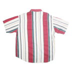 WRANGLER Mens White Red Green Striped Shirt XL Button Front Casual Summer