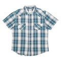 LEVI'S Mens Blue & White Check Shirt XL Casual Short Sleeve Cotton
