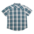 LEVI'S Mens Blue & White Check Shirt XL Casual Short Sleeve Cotton