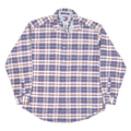 TOMMY HILFIGER Mens Blue & Red Check Shirt L Cotton Blend Long Sleeve Button