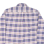 TOMMY HILFIGER Mens Blue & Red Check Shirt L Cotton Blend Long Sleeve Button