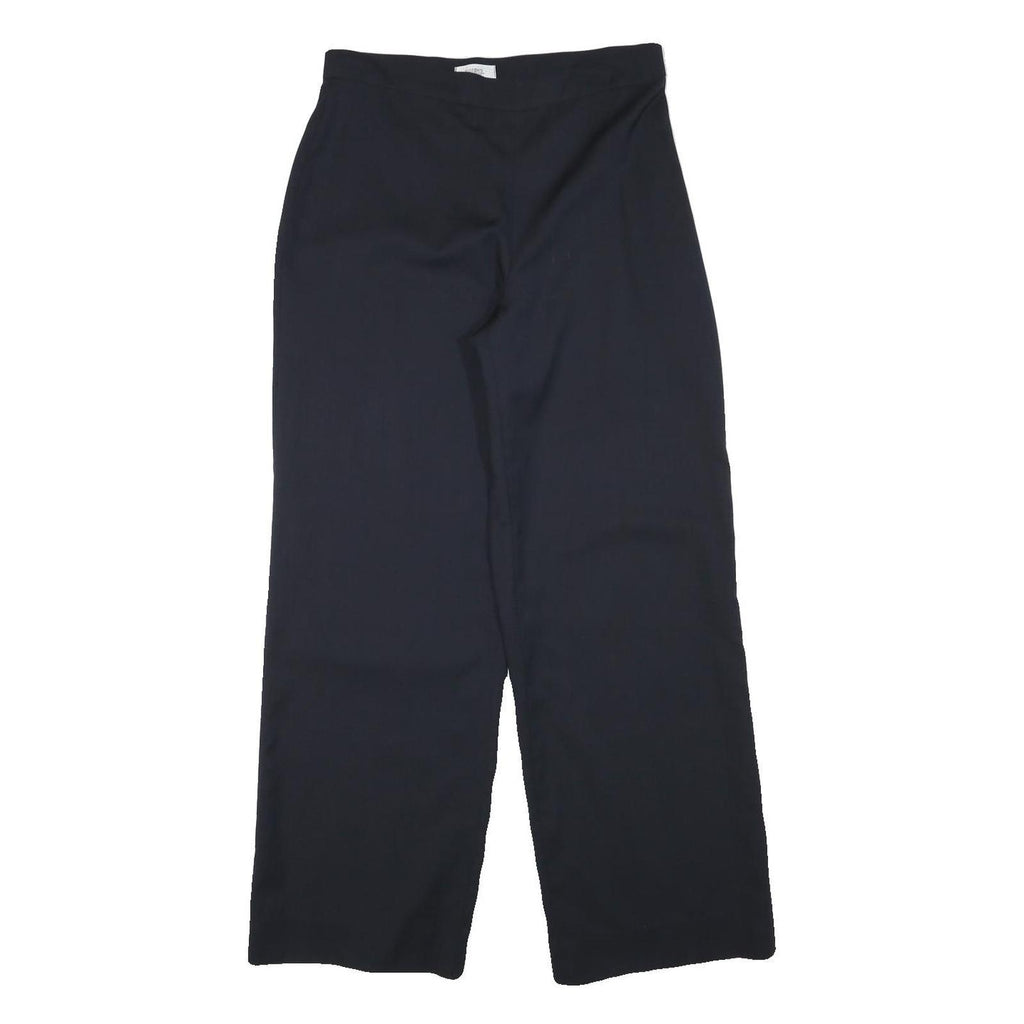 MAUREL Womens Polyester Blend Black Relaxed Straight Trousers W29 L30 Elegant