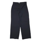 MAUREL Womens Polyester Blend Black Relaxed Straight Trousers W29 L30 Elegant