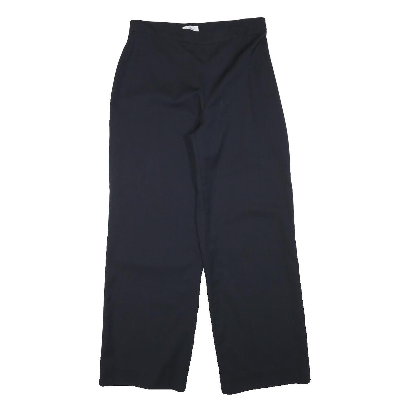 MAUREL Womens Polyester Blend Black Relaxed Straight Trousers W29 L30 Elegant