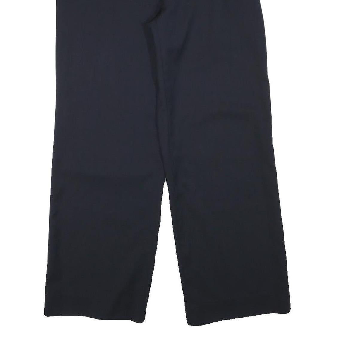 MAUREL Womens Polyester Blend Black Relaxed Straight Trousers W29 L30 Elegant