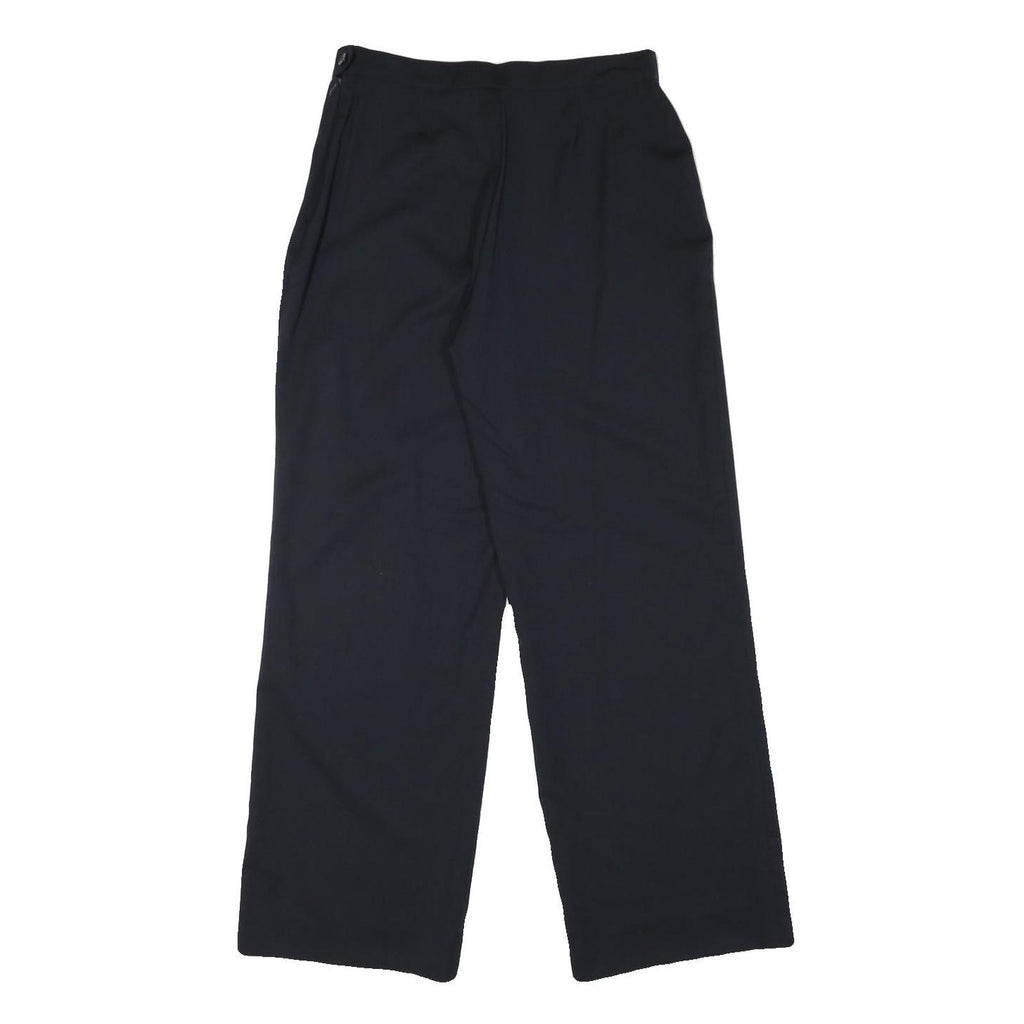 MAUREL Womens Polyester Blend Black Relaxed Straight Trousers W29 L30 Elegant