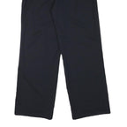 MAUREL Womens Polyester Blend Black Relaxed Straight Trousers W29 L30 Elegant