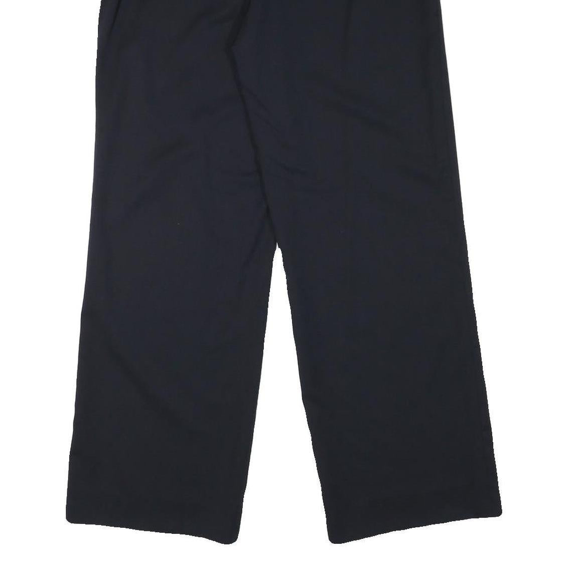 MAUREL Womens Polyester Blend Black Relaxed Straight Trousers W29 L30 Elegant