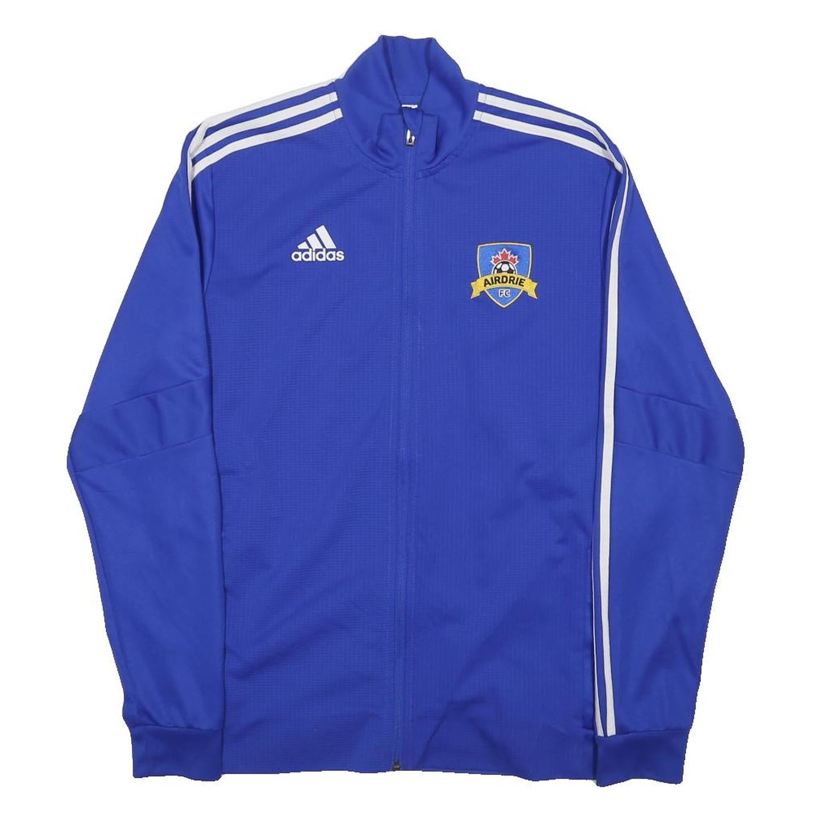 ADIDAS Mens Blue Airdrie FC Track Jacket M Polyester Zip Sports Casual