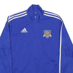 ADIDAS Mens Blue Airdrie FC Track Jacket M Polyester Zip Sports Casual
