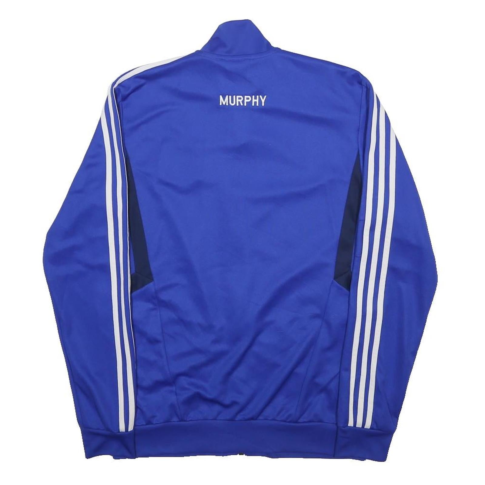 ADIDAS Mens Blue Airdrie FC Track Jacket M Polyester Zip Sports Casual