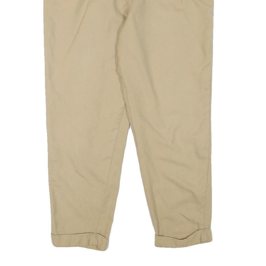 MADELEINE Womens Wool Blend Beige Relaxed Tapered Trousers W30 L25