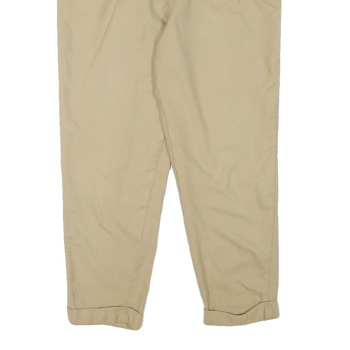 MADELEINE Womens Wool Blend Beige Relaxed Tapered Trousers W30 L25