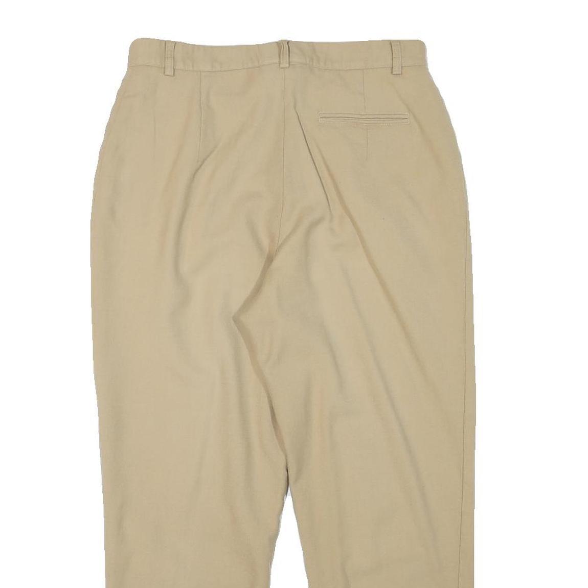 MADELEINE Womens Wool Blend Beige Relaxed Tapered Trousers W30 L25