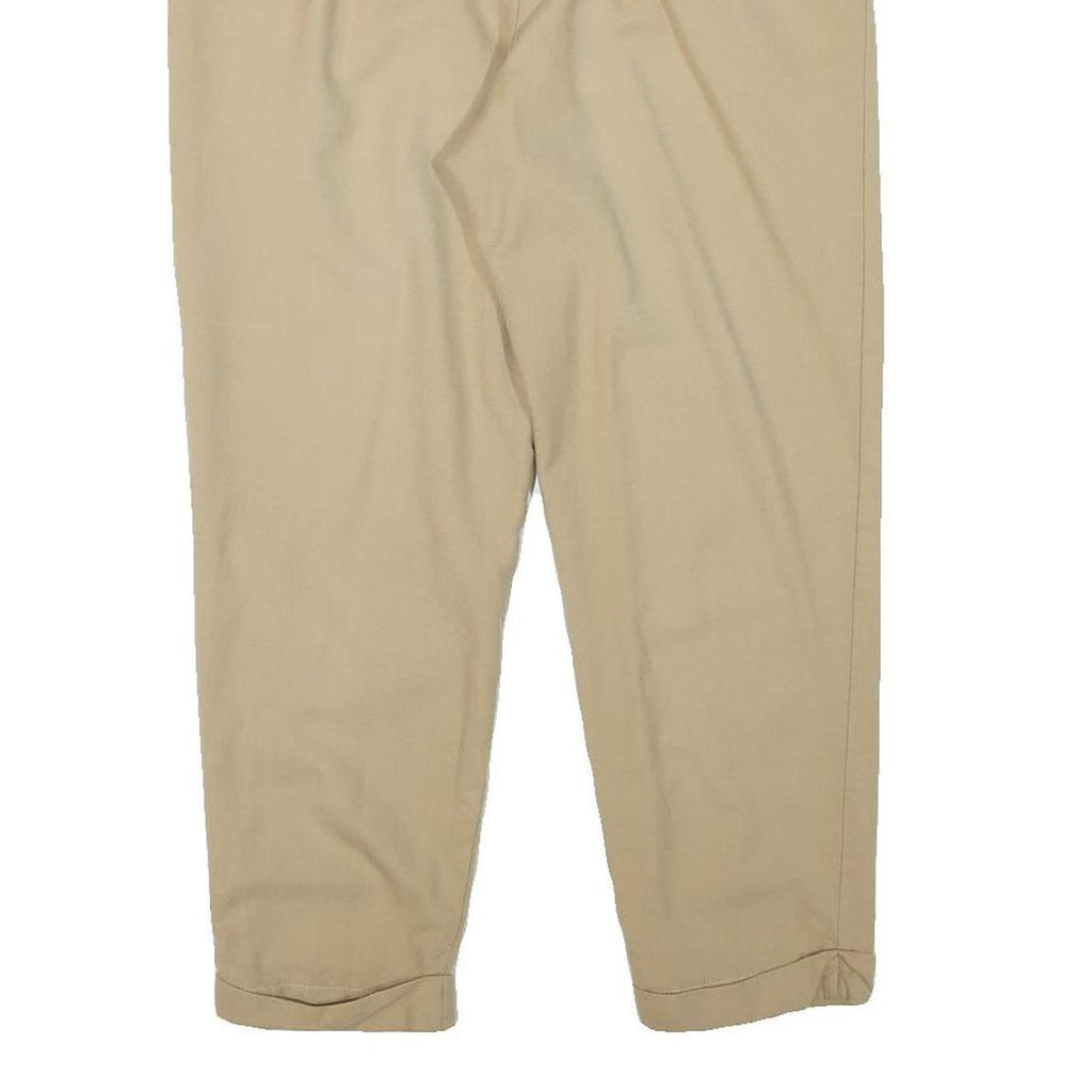 MADELEINE Womens Wool Blend Beige Relaxed Tapered Trousers W30 L25