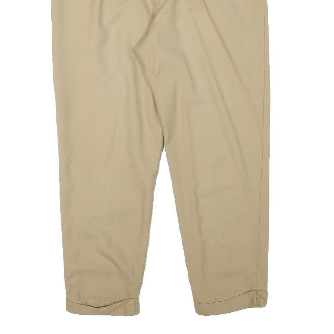 MADELEINE Womens Wool Blend Beige Relaxed Tapered Trousers W30 L25