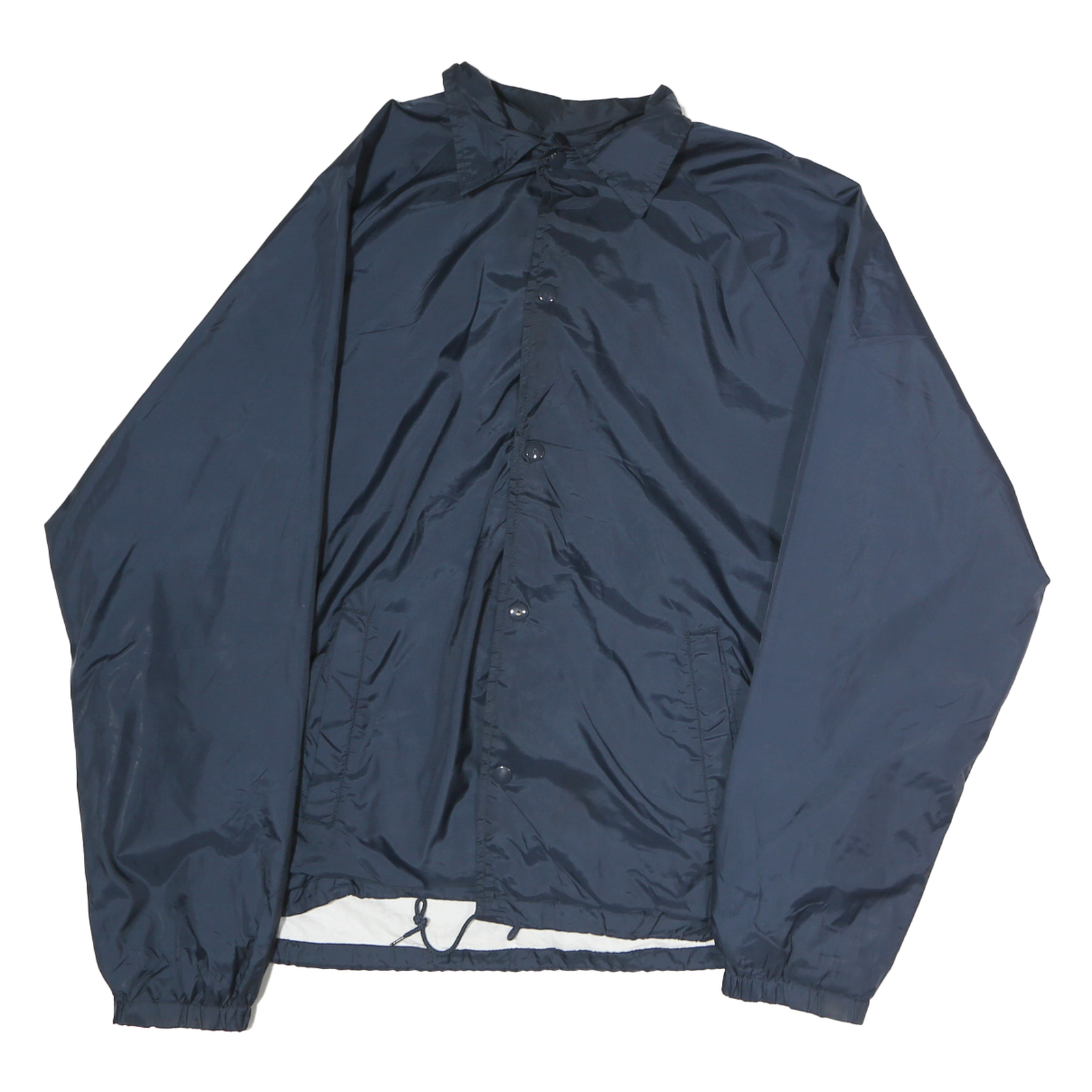 PARADISE POINT Mens Blue Jacket S Polyester Plain Button Closure Lightweight