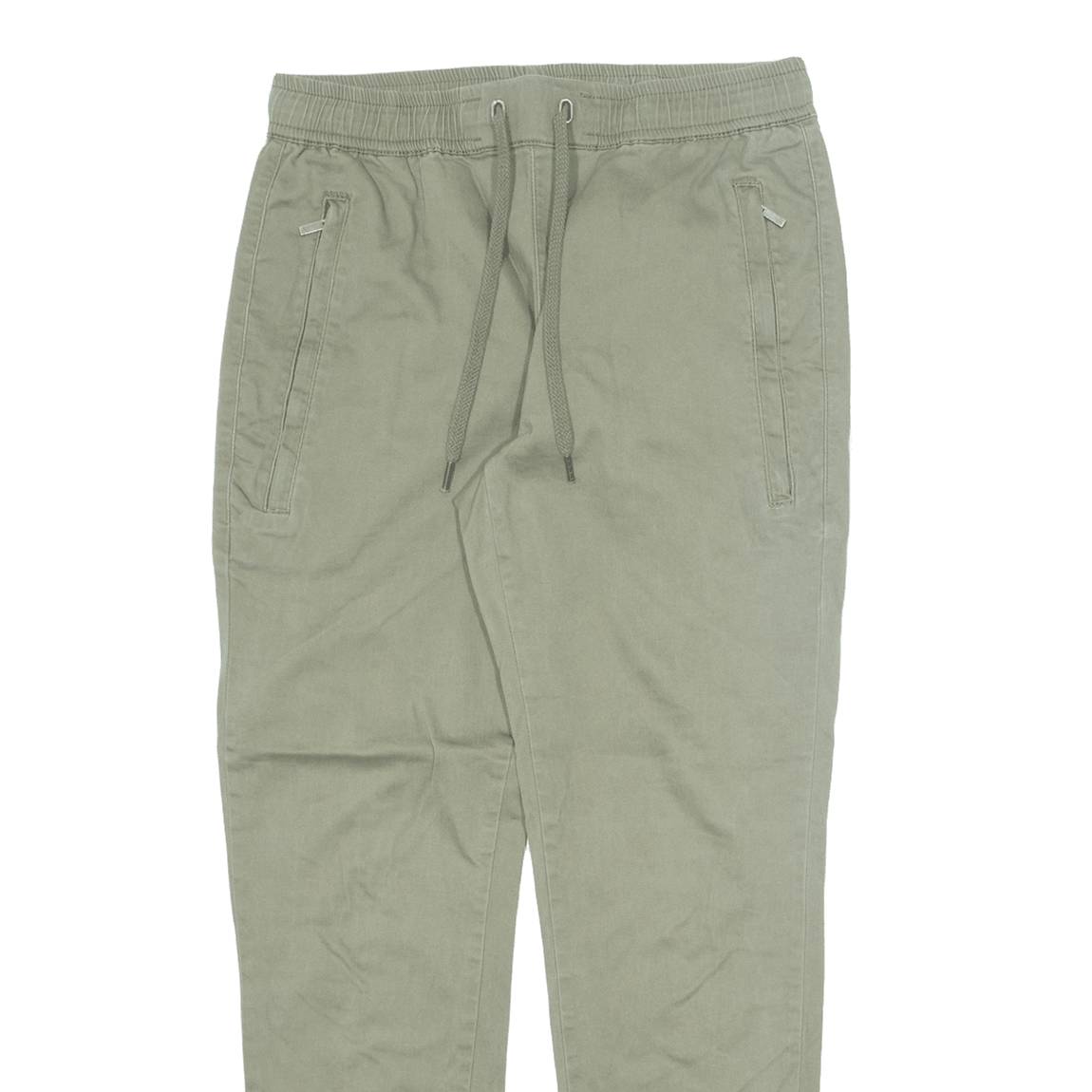 PAGE ONE Mens Trousers Green Slim Tapered W30 L30