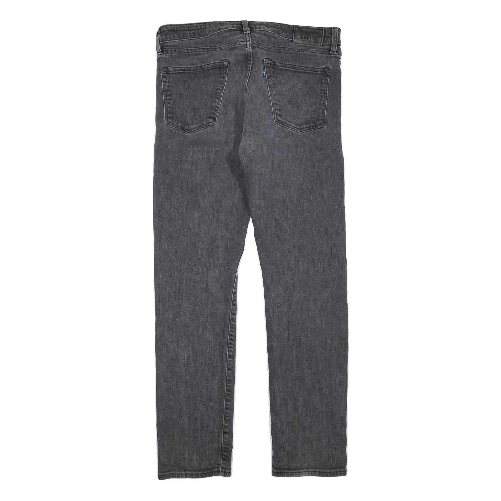 LEVI'S Womens Grey Cotton Blend Regular Fit Straight Leg Denim Jeans W34 L31