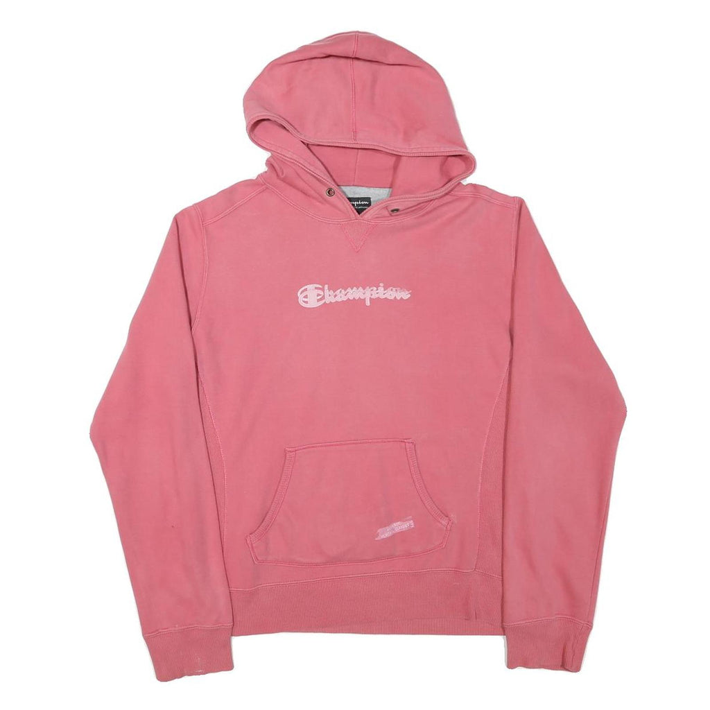 CHAMPION Womens Pink Hoodie XL Cotton Blend Pullover Casual Sweatshirt