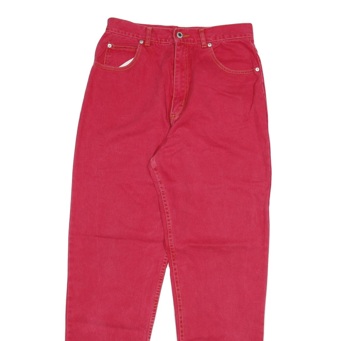 COTTON BLUE Womens Jeans Red Relaxed Straight Denim Medium W28 L30 Classic Fit