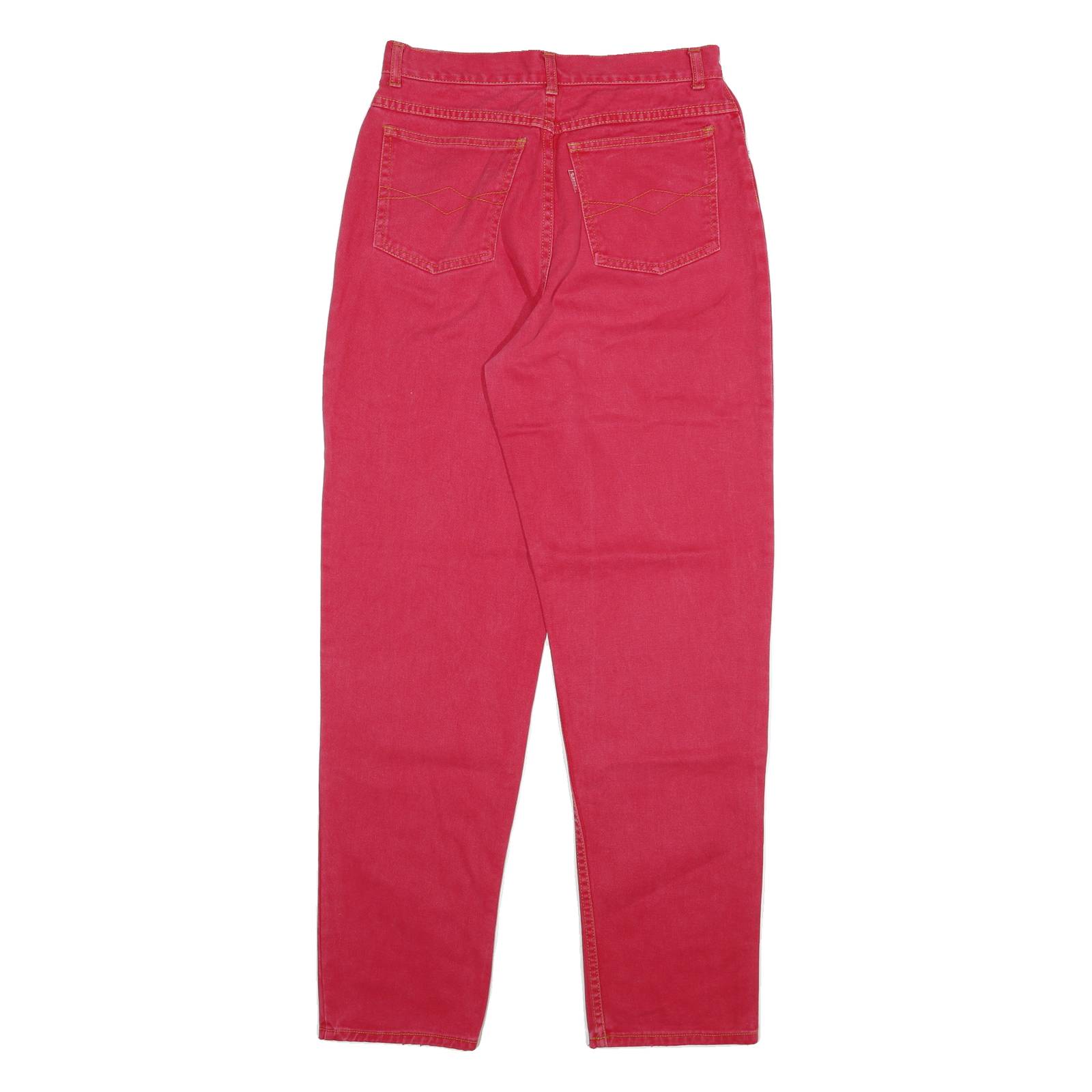COTTON BLUE Womens Jeans Red Relaxed Straight Denim Medium W28 L30 Classic Fit