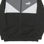 PUMA Mens Black & Grey Track Jacket M Polyester Blend Zip Sportswear