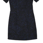 JIGSAW Womens Navy & Black Cotton Blend Day Dress Short Sleeve Knee Length S