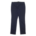 LACOSTE Womens Cotton Blend Navy Slim Fit Straight Leg Trousers W31 L30