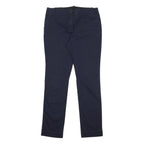 LACOSTE Womens Cotton Blend Navy Slim Fit Straight Leg Trousers W31 L30
