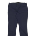 LACOSTE Womens Cotton Blend Navy Slim Fit Straight Leg Trousers W31 L30