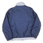 ATTAC Mens Blue & Silver Quilted Jacket L Polyester Blend Zipped Casual