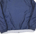 ATTAC Mens Blue & Silver Quilted Jacket L Polyester Blend Zipped Casual