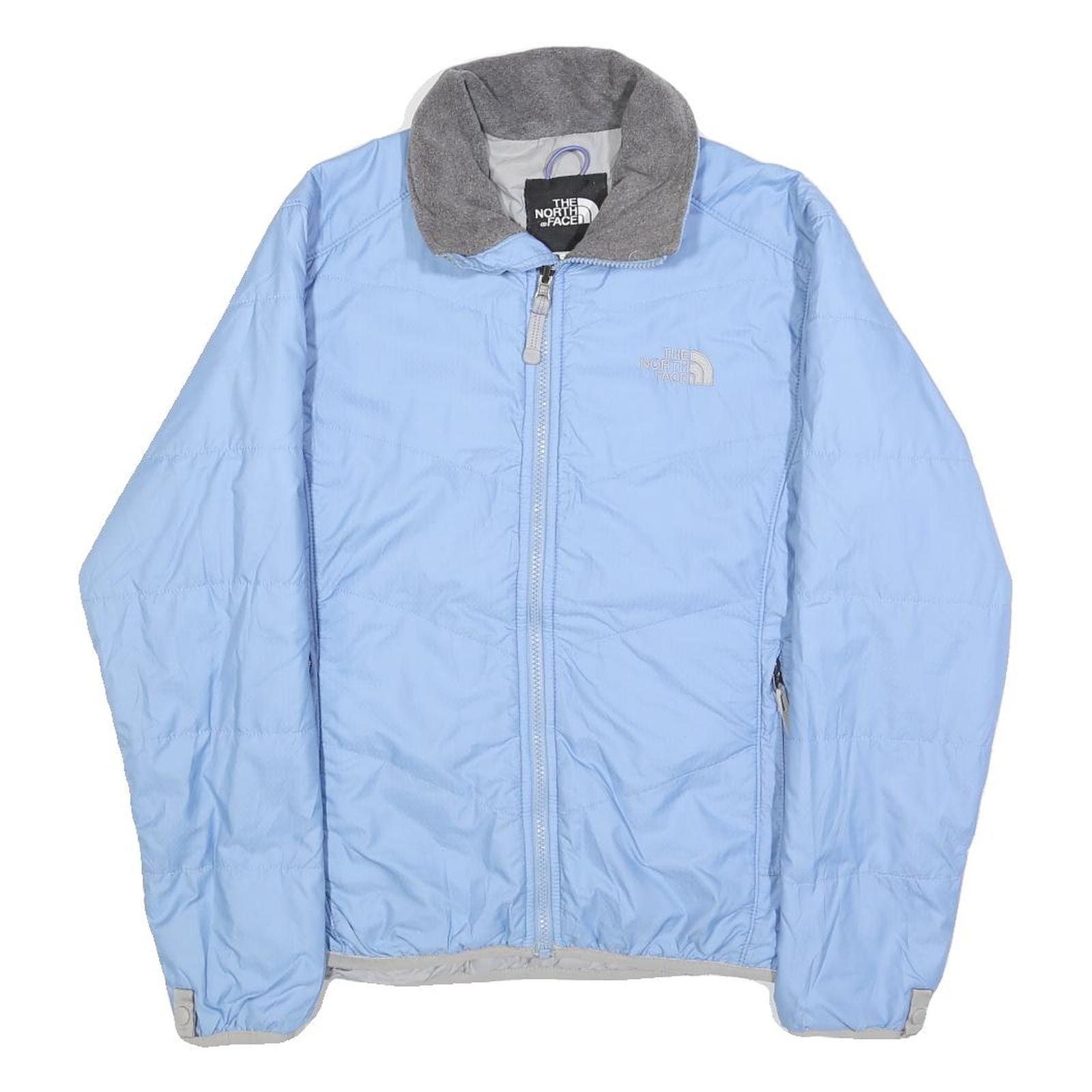THE NORTH FACE Womens Blue Outdoor Jacket S Polyester Plain Zip