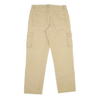ATLAS FOR MEN Mens Cotton Blend Beige Regular Cargo Trousers W34 L32 Straight