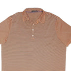 RALPH LAUREN X Mens Orange & Black Striped Short Sleeve Polo Shirt 2XL